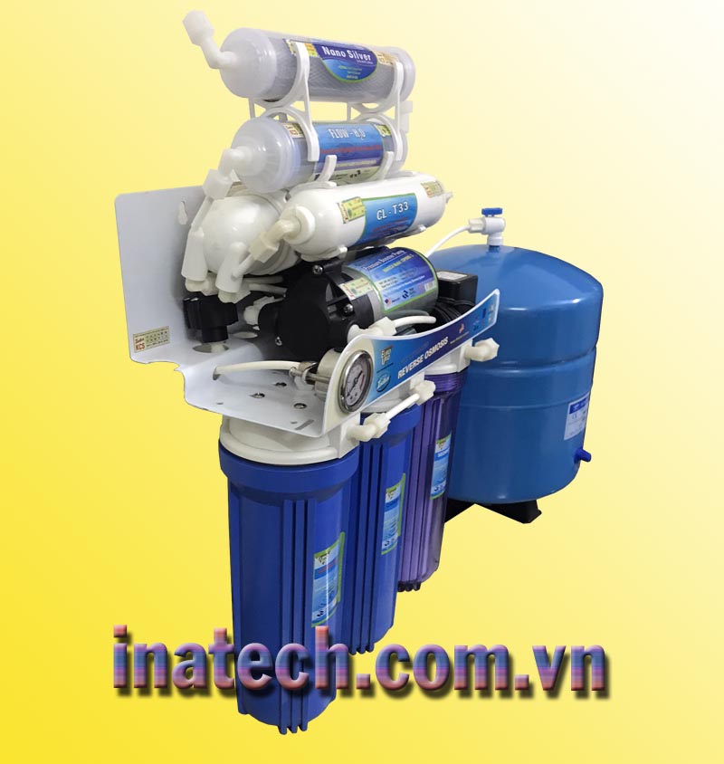 Máy lọc nước RO INATECH 6800-I-DH có 7 cấp lọc với đồng hồ áp