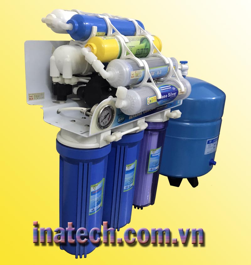 Máy lọc nước RO INATECH 6800-I-DH có 8 cấp lọc với đồng hồ áp